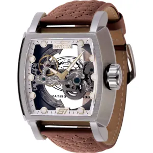Invicta Men's Watch - S1 Rally Automatic Skeleton Dial Brown Leather Strap | 45994