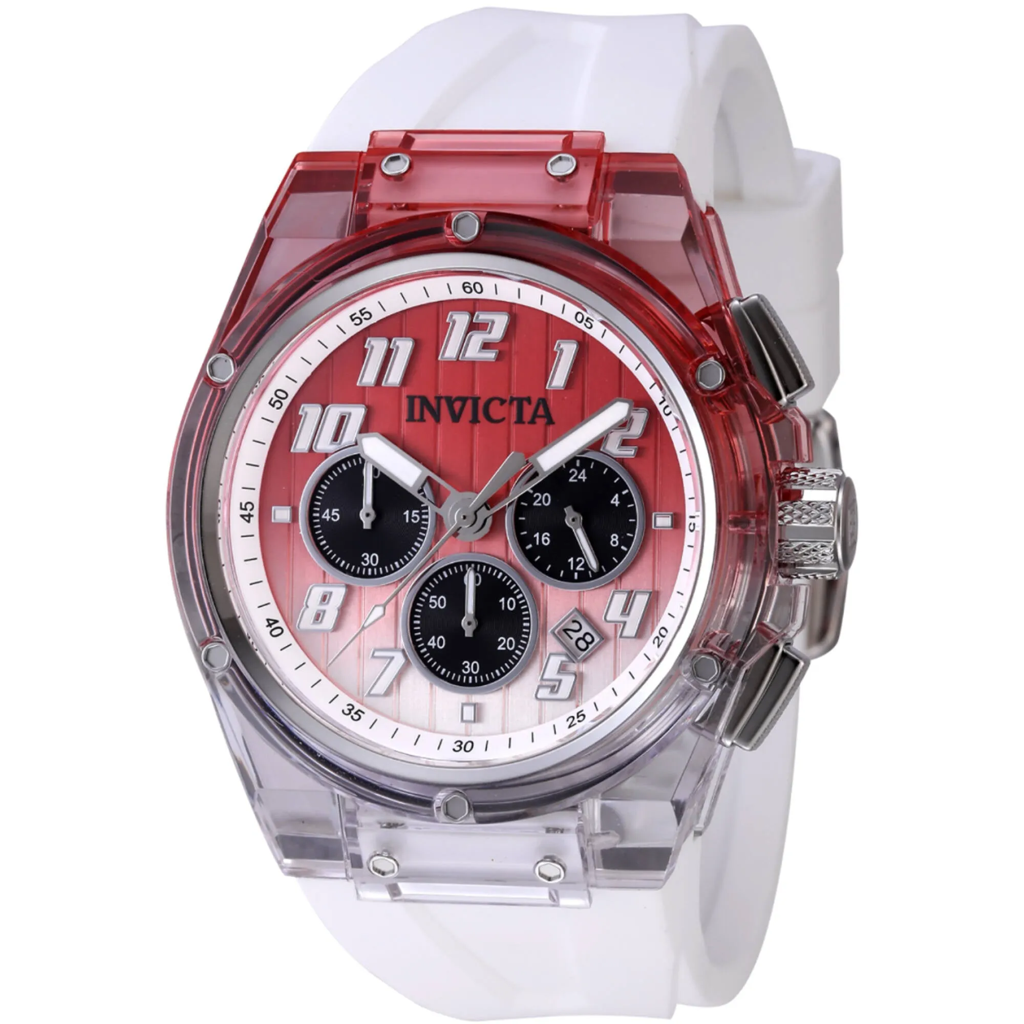 Invicta Men's Watch - S1 Rally Chronograph Black, Orange, Metallic White Dial | 47346