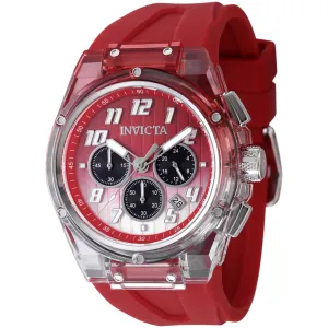 Invicta Men's Watch - S1 Rally Chronograph Black, Red, Metallic White Dial | 47349