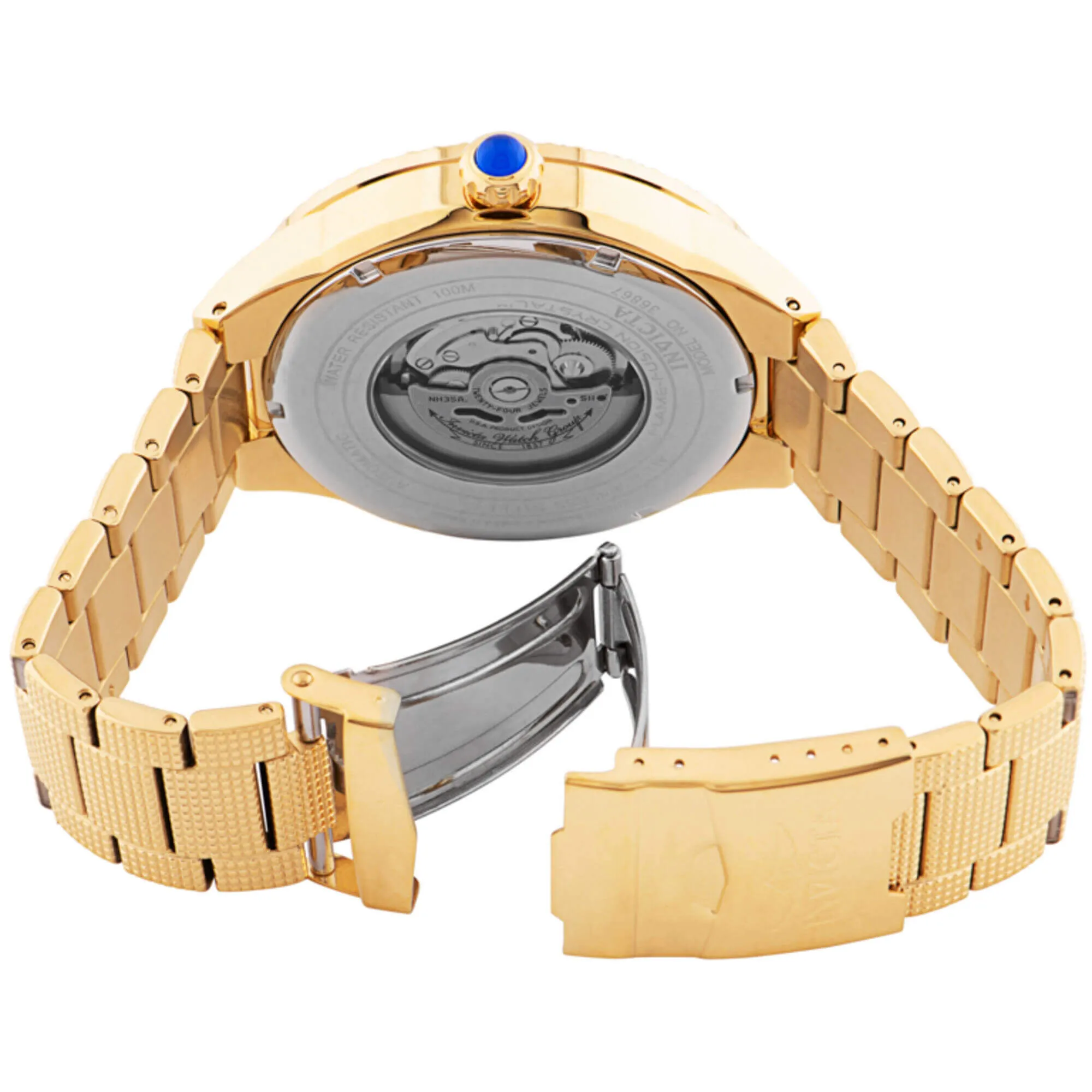 Invicta Men's Watch - Specialty Automatic Gold Tone Crystal Pave Dial Bracelet | 36867