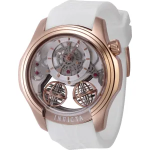 Invicta Men's Watch - Specialty Quartz Silver and Rose Gold Dial White Strap | 47376