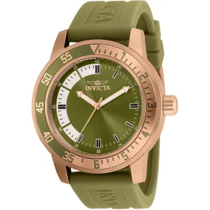 Invicta Men's Watch - Specialty Quartz White and Dark Green Dial Strap | 35685