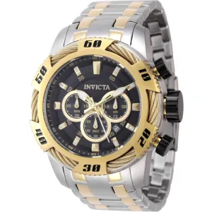 Invicta Men's Watch - Speedway Chronograph Black Dial Two Tone Bracelet | 47116