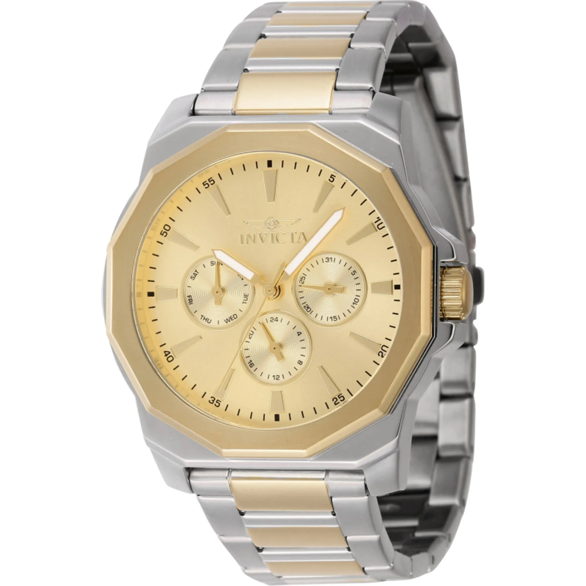 Invicta Men's Watch - Speedway Quartz Gold Tone Dial Two Tone Bracelet | 46846