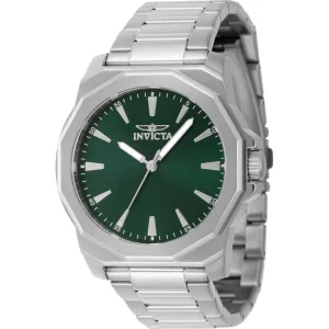 Invicta Men's Watch - Speedway Quartz Green Brass Dial Silver Tone Bracelet | 46833