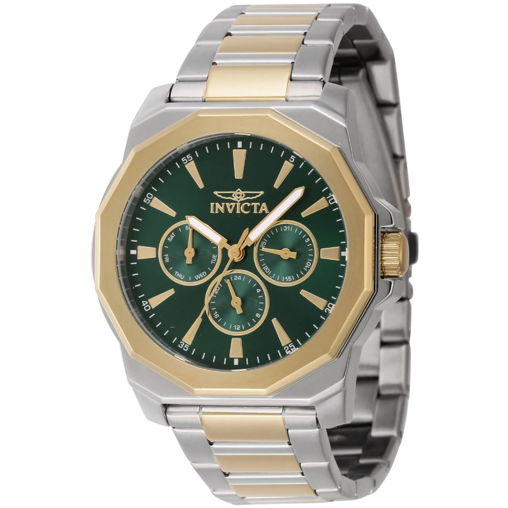 Invicta Men's Watch - Speedway Quartz Green Dial Two Tone Steel Bracelet | 46847