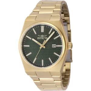 Invicta Men's Watch - Speedway Quartz Green Dial Yellow Gold Steel Bracelet | 48399