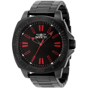 Invicta Men's Watch - Speedway Red Hour Markers Quartz Black Dial Bracelet | 46315