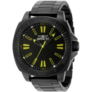 Invicta Men's Watch - Speedway Yellow Hour Markers Black Dial Bracelet | 46314