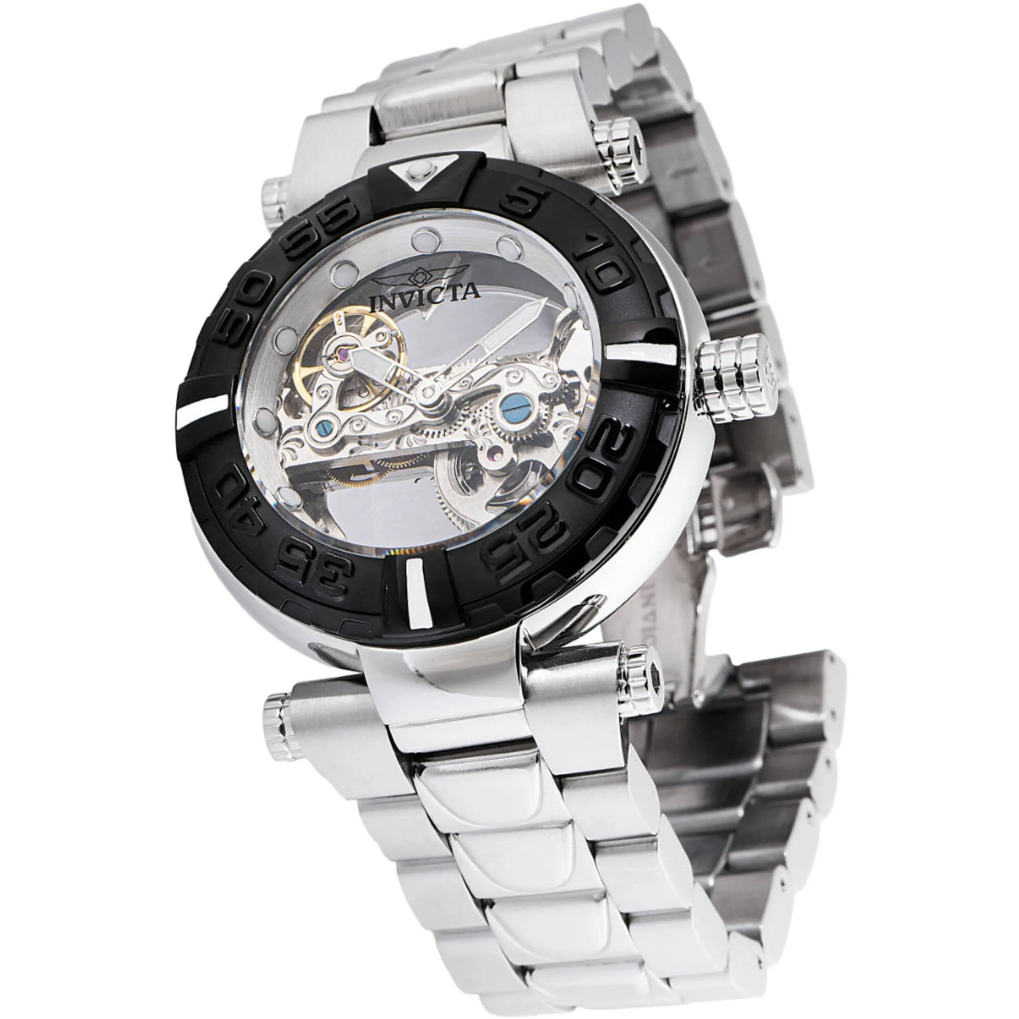 Invicta Men's Watch - Subaqua Automatic Rotating Bezel Silver Steel Bracelet | 45893