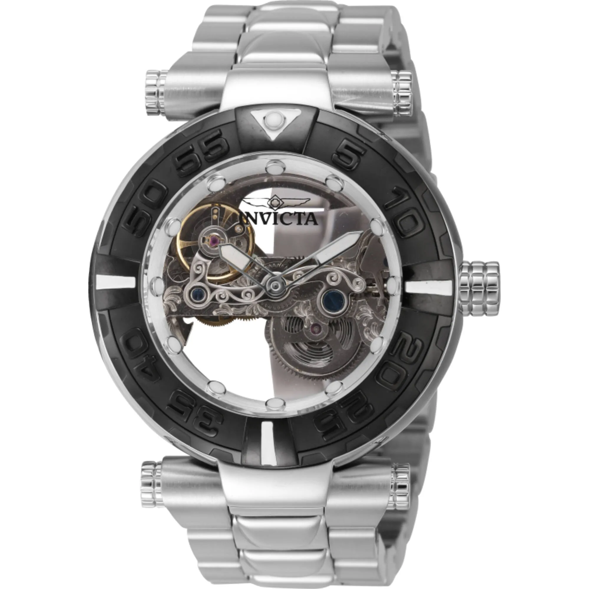 Invicta Men's Watch - Subaqua Automatic Rotating Bezel Silver Steel Bracelet | 45893