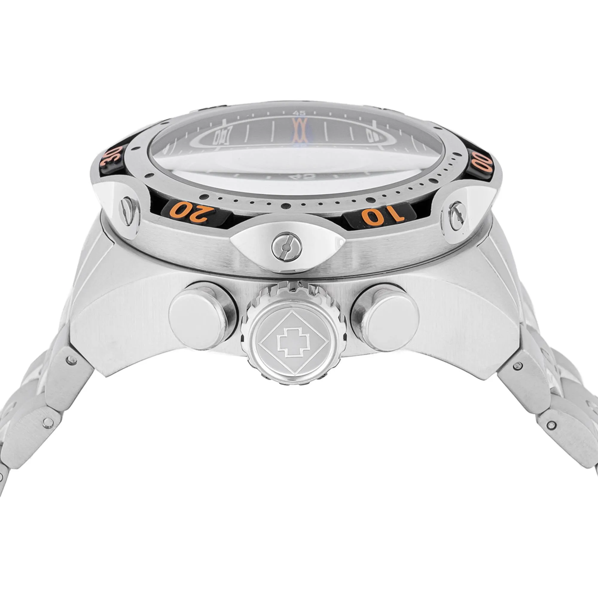 Invicta Men's Watch - Venom Chronograph Black Dial Silver Steel Bracelet | 47756