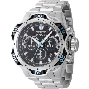 Invicta Men's Watch - Venom Chronograph Black Dial Stainless Steel Bracelet | 47758