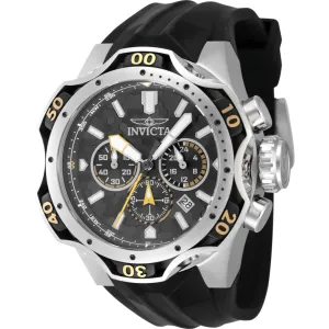 Invicta Men's Watch - Venom Chronograph Grey and Black Dial Silicone Strap | 47760