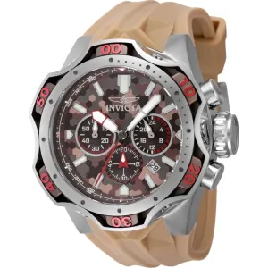 Invicta Men's Watch - Venom Chronograph Tan and Brown Dial Silicone Strap | 47761