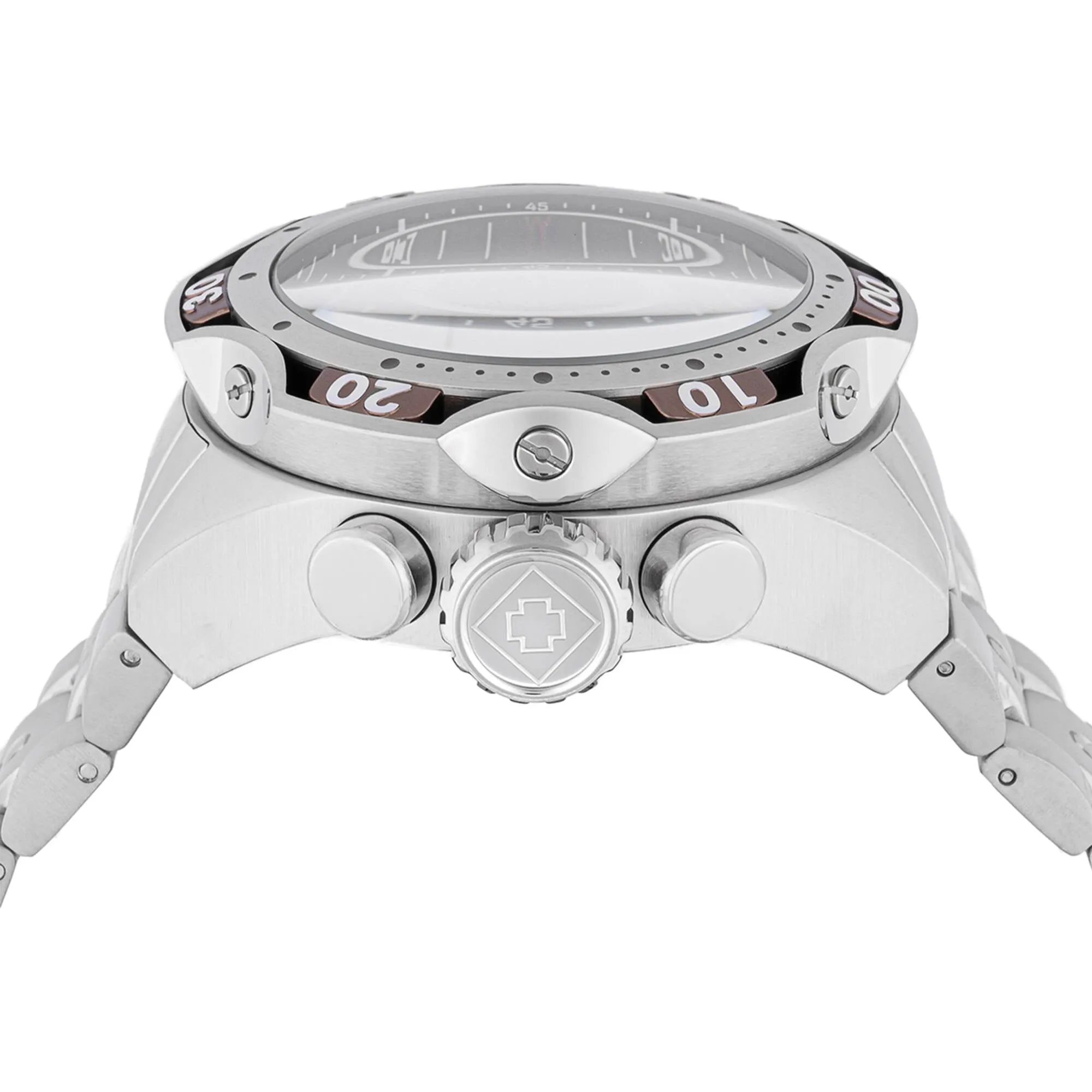 Invicta Men's Watch - Venom Chronograph Tan and Brown Dial Steel Bracelet | 47757