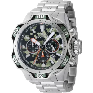 Invicta Men's Watch - Venom Quartz Chronograph Silver Stainless Steel Bracelet | 47755
