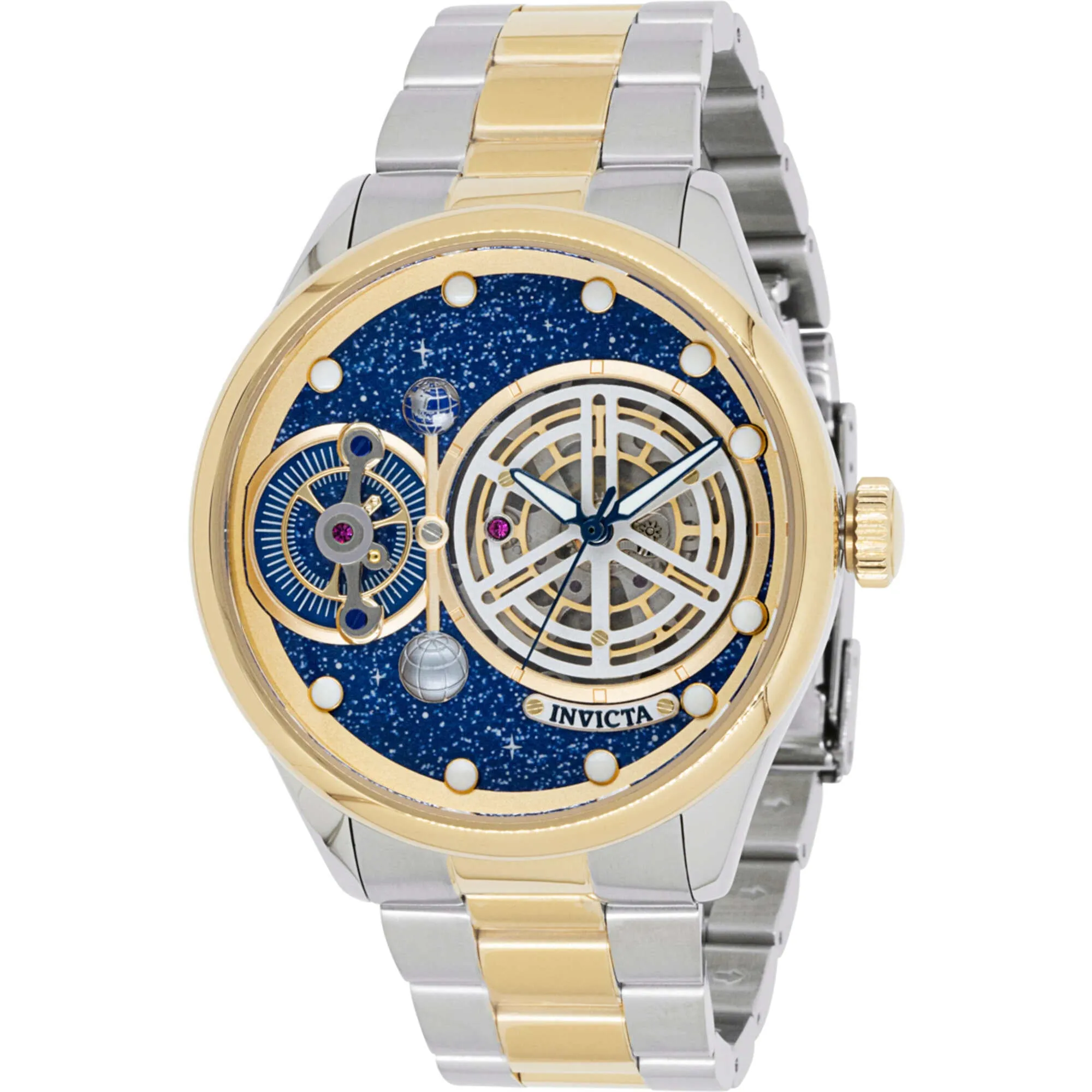Invicta Men's Watch - Vintage Automatic Blue Open Heart Dial Two Tone Bracelet | 44898