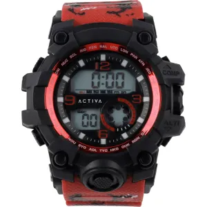 Invicta Unisex Digital Watch - Activa Cold Light Red Silicone Strap Alarm | ACW435-001