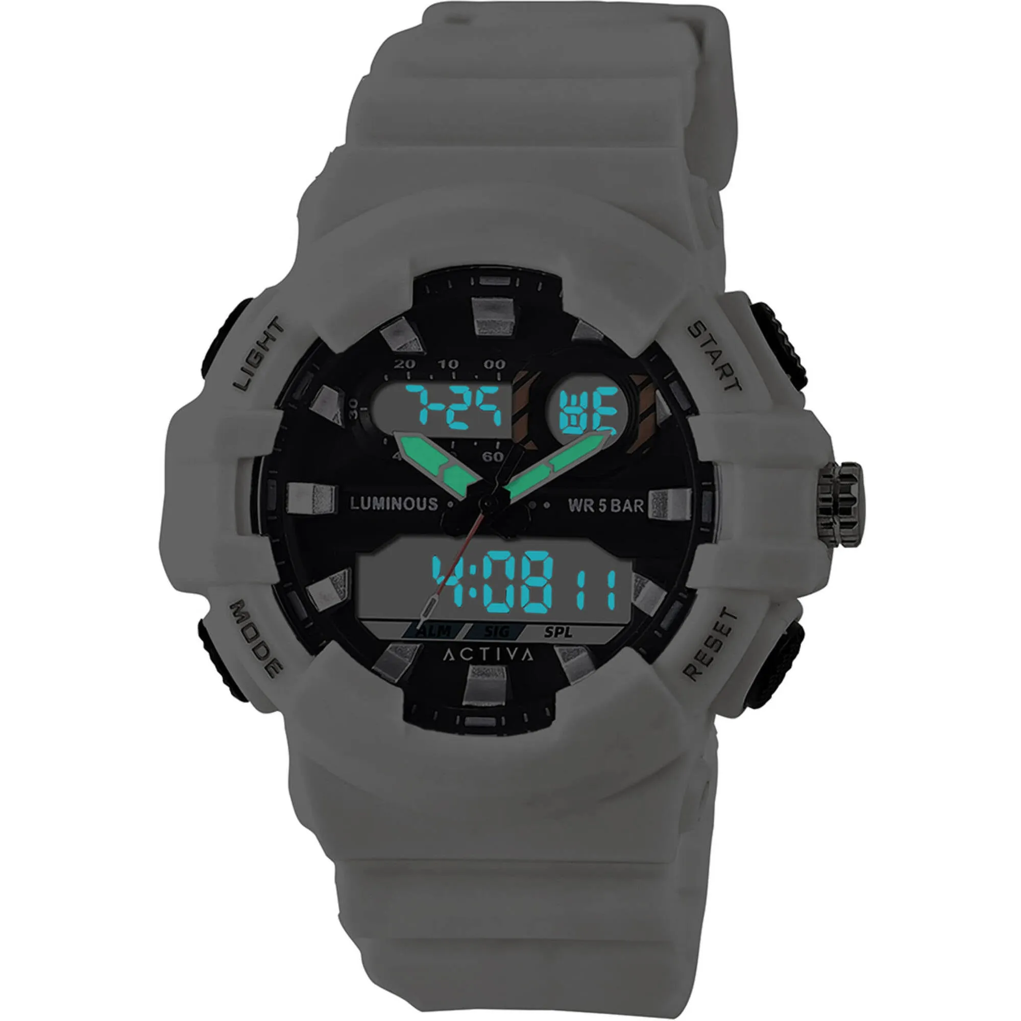 Invicta Unisex Watch - Activa Alarm Analog-Digital Dial White Strap | ACW496-002