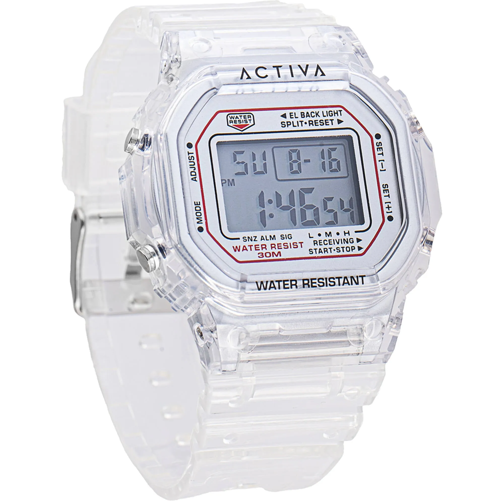 Invicta Unisex Watch - Activa Digital White Dial Transparent Strap | ACW424-005