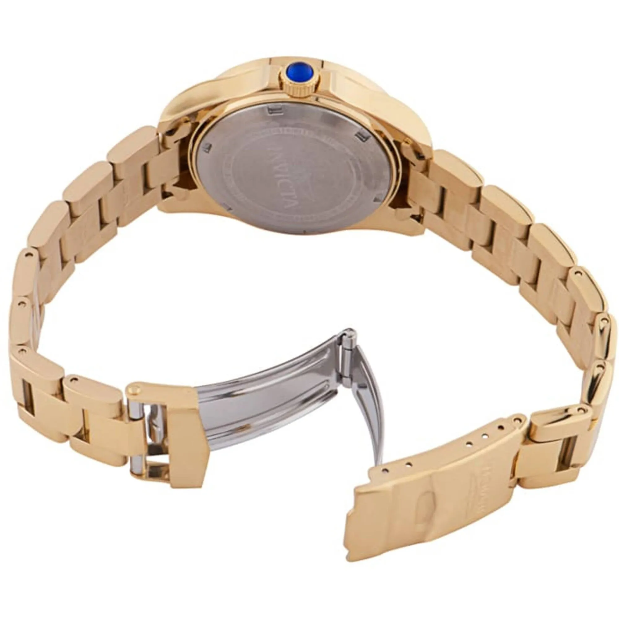 Invicta Women's Watch - Angel Blue Mother of Pearl Dial Yellow Gold Bracelet | 36072