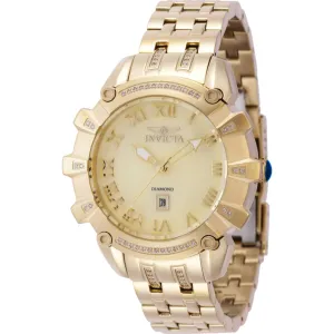 Invicta Women's Watch - Angel Champagne MOP Dial Yellow Gold Steel Diamond | 42307