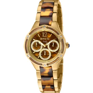Invicta Women's Watch - Angel Chronograph Gold Tone and Brown Dial Bracelet | 40388