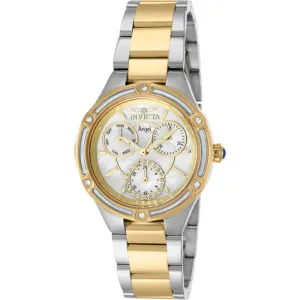 Invicta Women's Watch - Angel Chronograph White MOP Dial Two Tone Bracelet | 40378