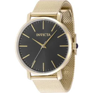 Invicta Women's Watch - Angel Quartz Black Dial Yellow Gold Mesh Bracelet | 48845