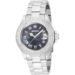 Invicta Women's Watch - Angel Quartz Black MOP Dial Stainless Steel Bracelet | 21711