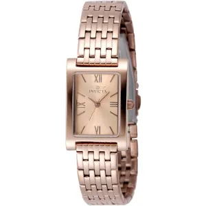 Invicta Women's Watch - Angel Quartz Rectangular Rose Gold Tone Dial Bracelet | 48149