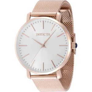 Invicta Women's Watch - Angel Quartz Silver Dial Rose Gold Steel Bracelet | 48847