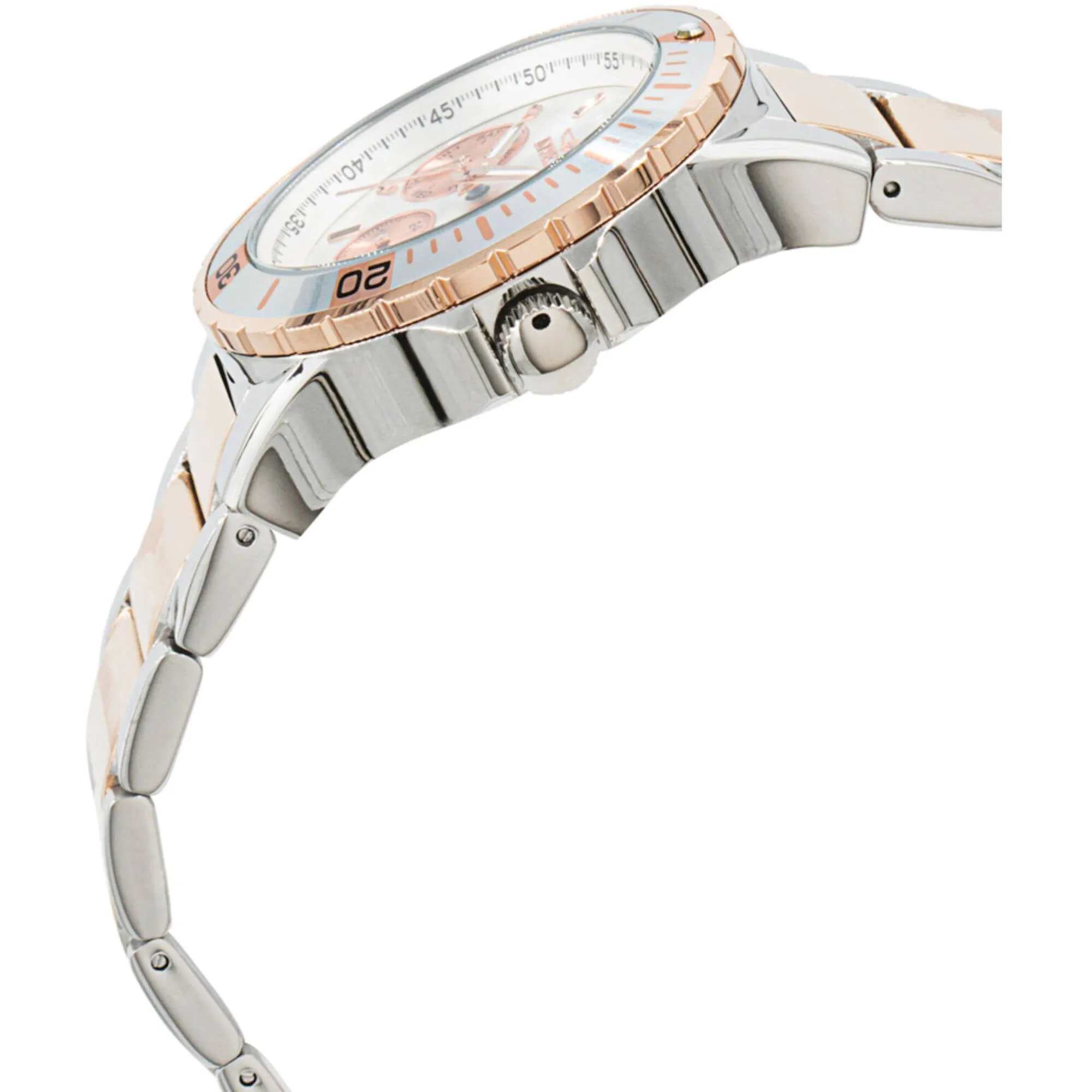 Invicta Women's Watch - Aviator Quartz Silver, Rose Gold Tone Dial Bracelet | 37571