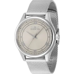 Invicta Women's Watch - Celestial Quartz Ivory Dial Silver Steel Bracelet | 48486