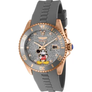 Invicta Women's Watch - Disney Mickey Mouse Quartz Grey Glitter Dial Strap | 41309