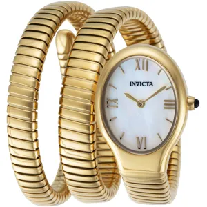 Invicta Women's Watch - Mayamar White MOP Dial Yellow Gold Wrap Bracelet | 44501
