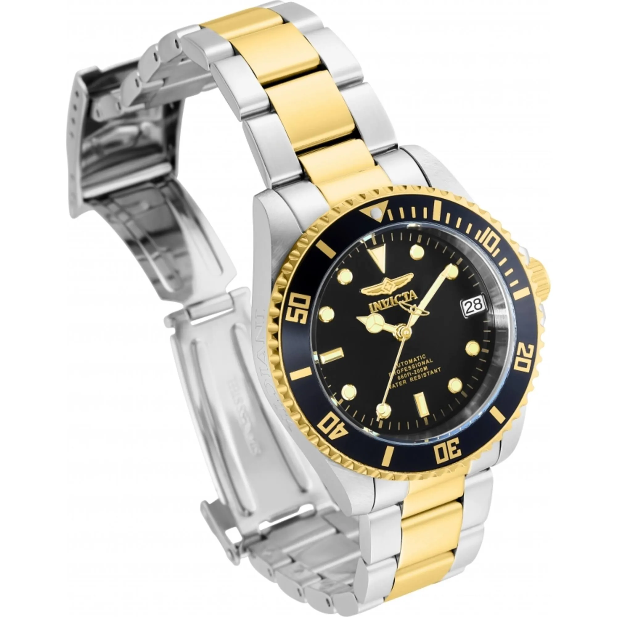 Invicta Women's Watch - Pro Diver Black Dial Two Tone Steel Bracelet Automatic | 35714