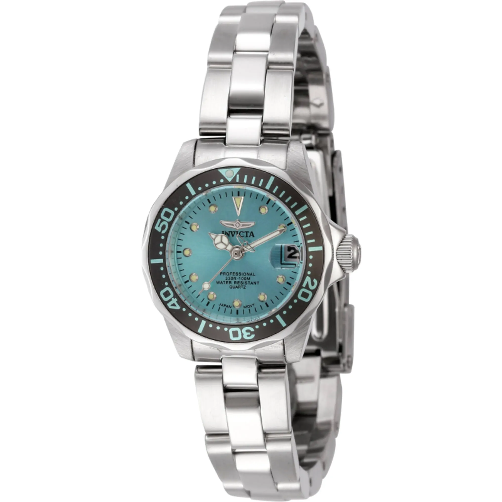 Invicta Women's Watch - Pro Diver Quartz Blue Dial Stainless Steel Bracelet | 45786
