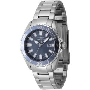 Invicta Women's Watch - Pro Diver Quartz Blue Dial Stainless Steel Bracelet | 47343