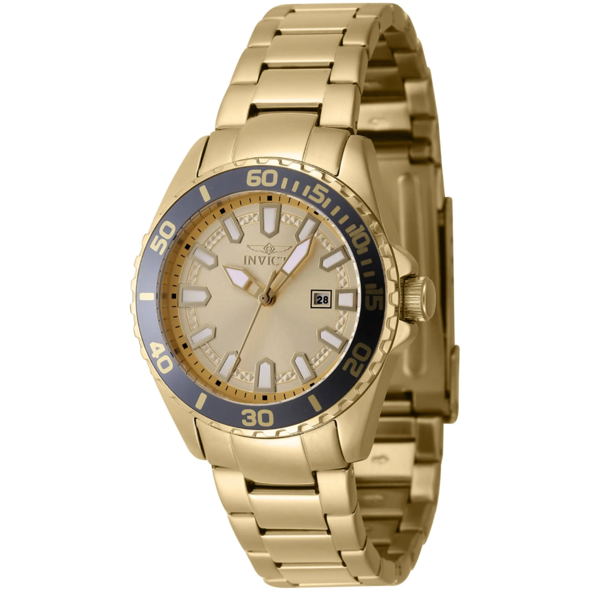 Invicta Women's Watch - Pro Diver Quartz Grey and Gold Tone Bezel Bracelet | 47344