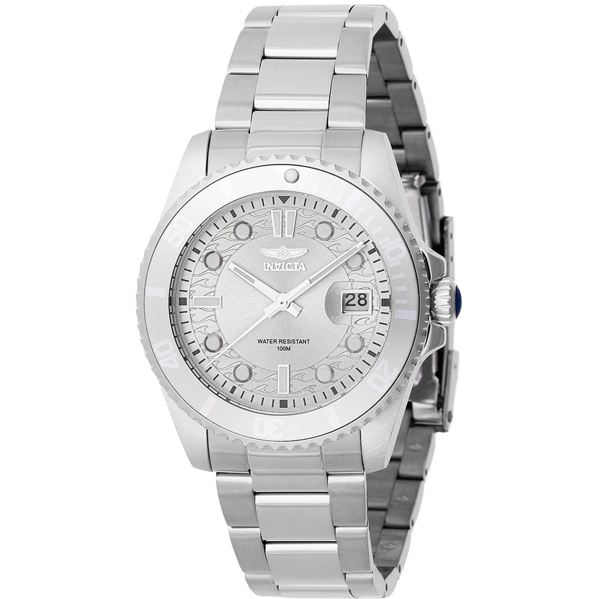 Invicta Women's Watch - Pro Diver Quartz Silver Tone Dial Steel Bracelet | 46687
