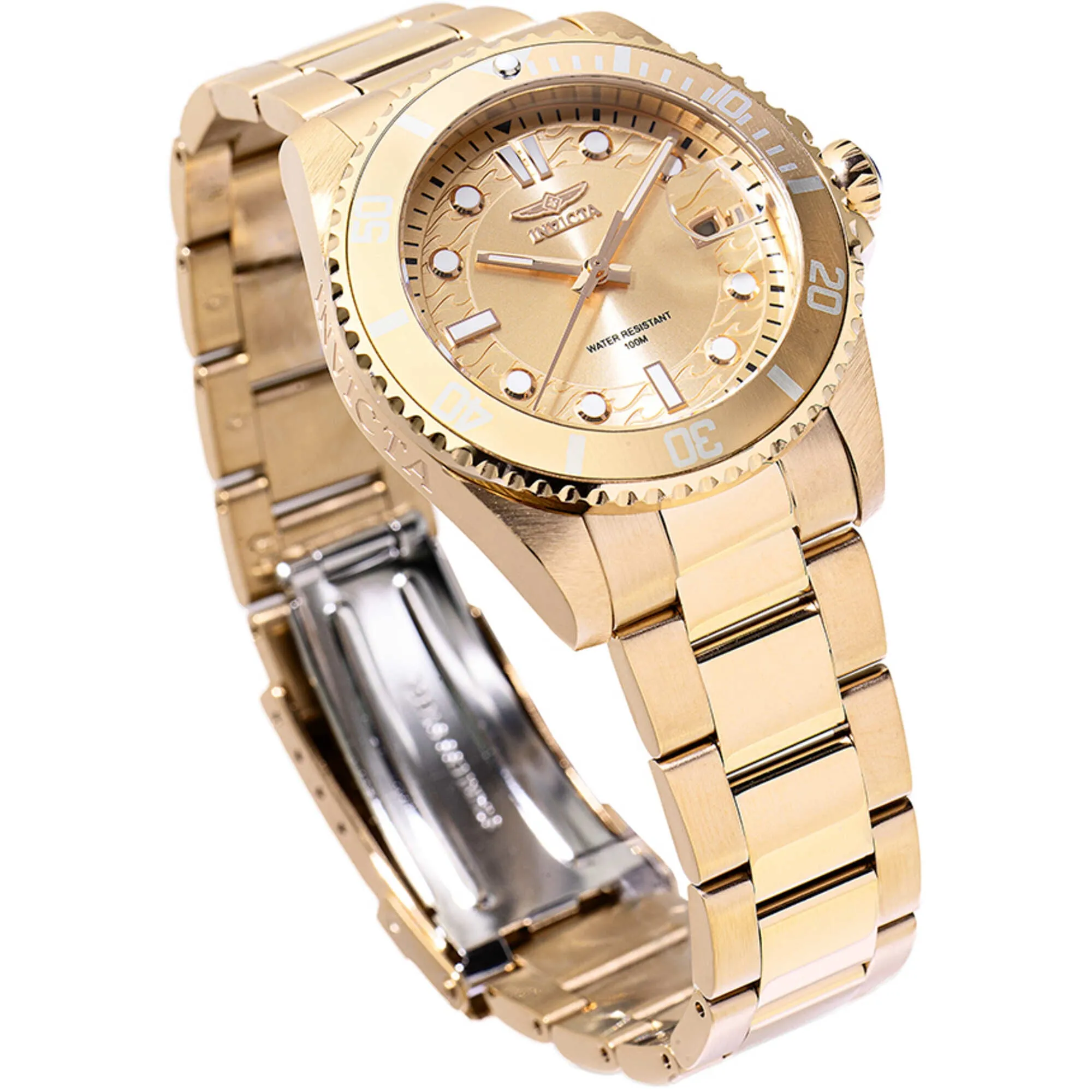 Invicta Women's Watch - Pro Diver Quartz Yellow Gold Stainless Steel Bracelet | 46688