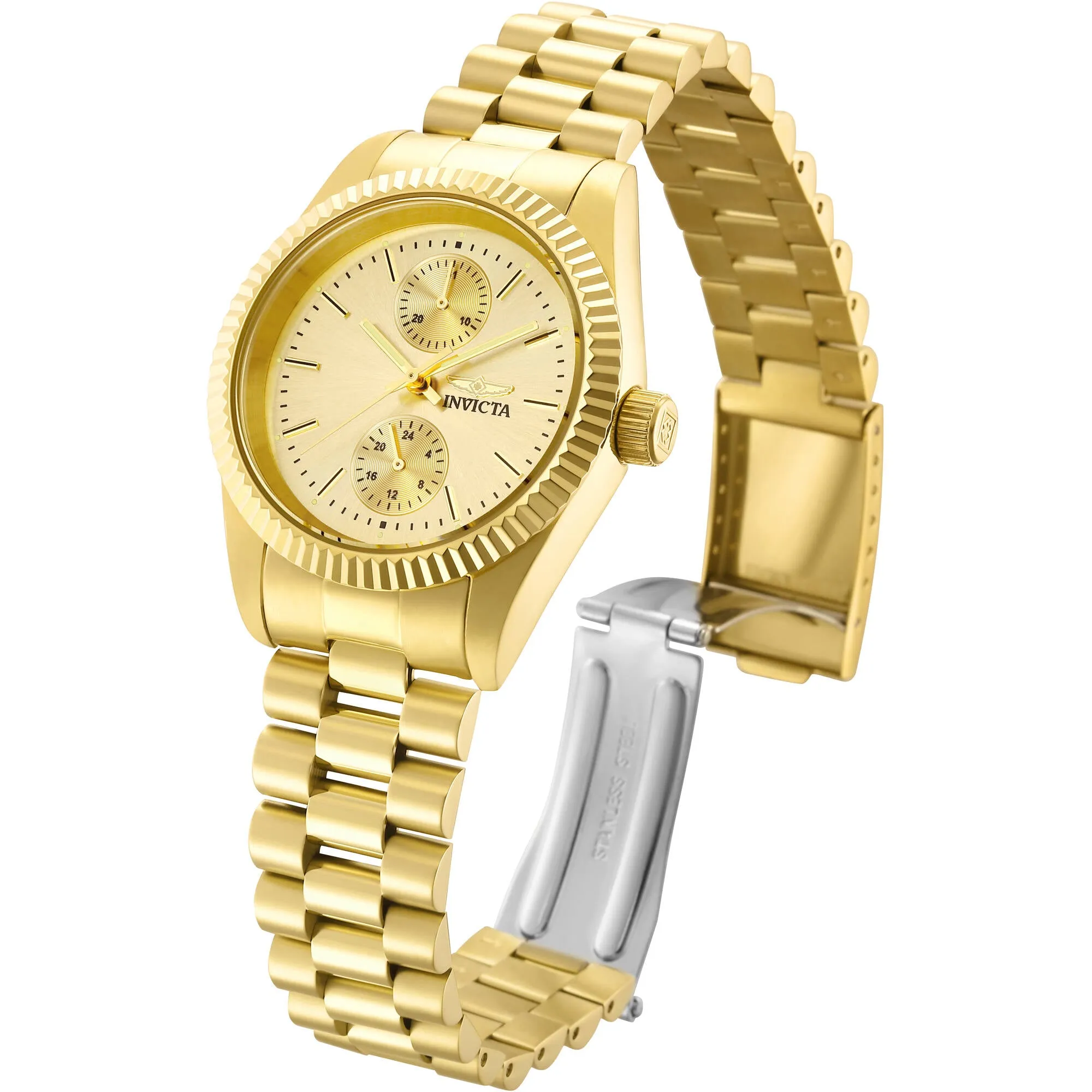 Invicta Women's Watch - Specialty Quartz Champagne Dial Yellow Gold Bracelet | 29447