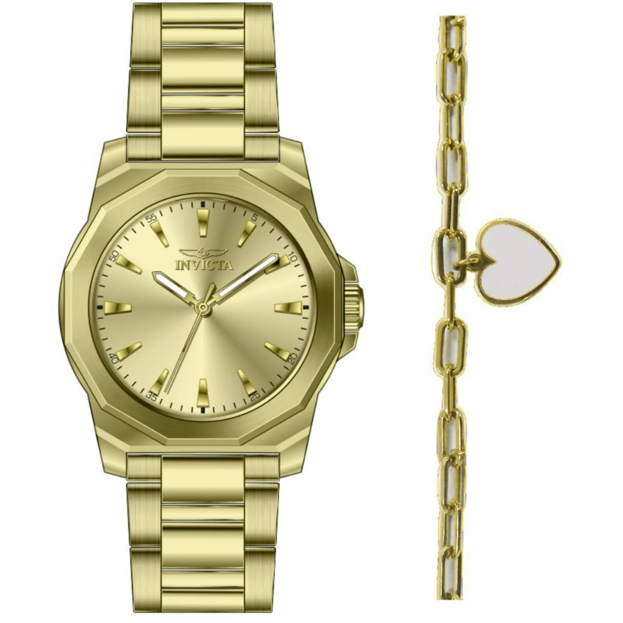 Invicta Women's Watch - Speedway Quartz Yellow Gold Plated Steel Bracelet | 48579