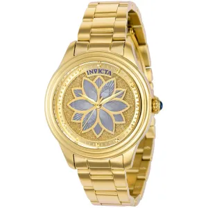 Invicta Women's Watch - Wildflower White Mother Of Pearl, Gold Tone Dial | 37085