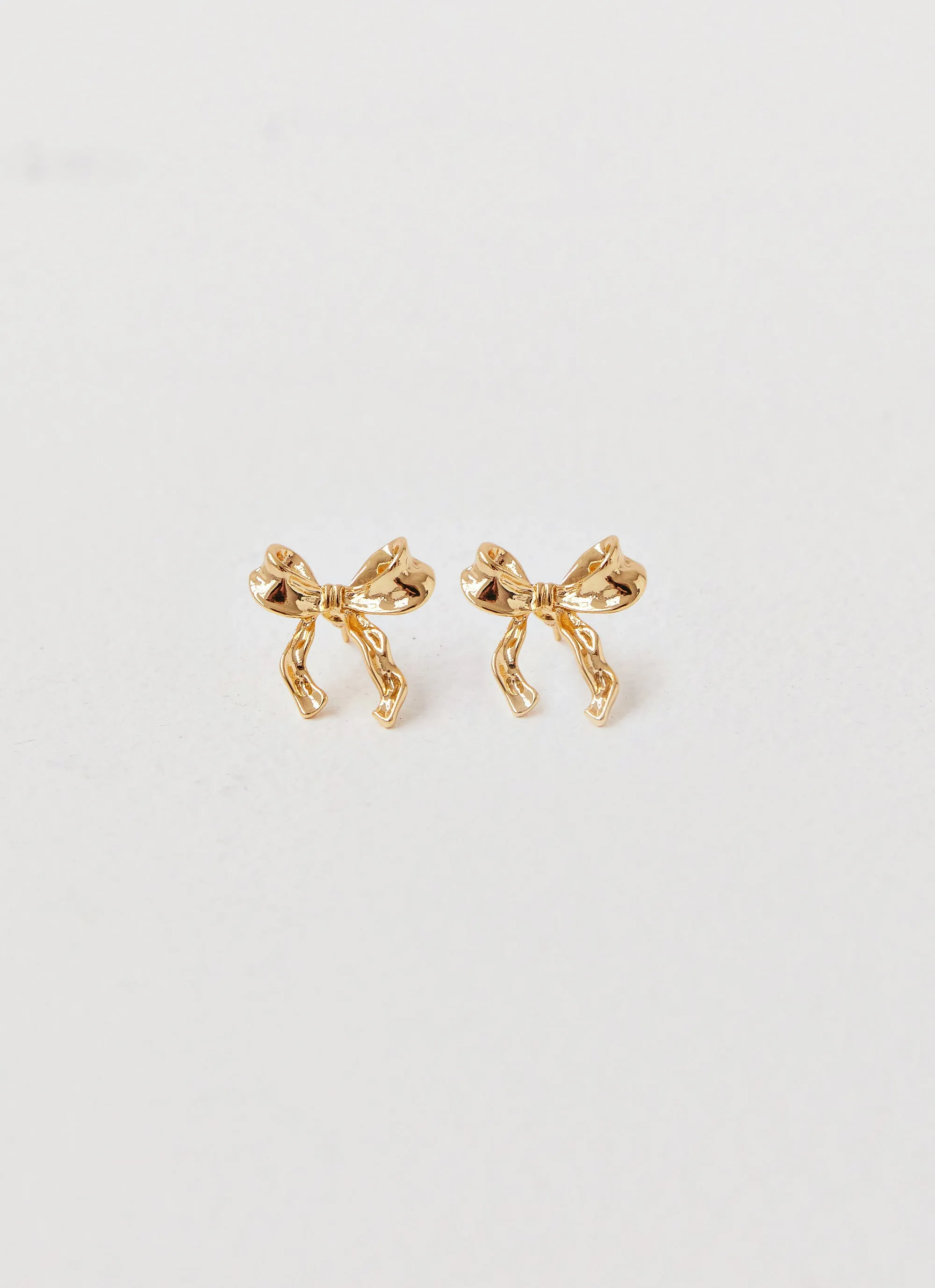 Kindra Mini Bow Earring - Gold