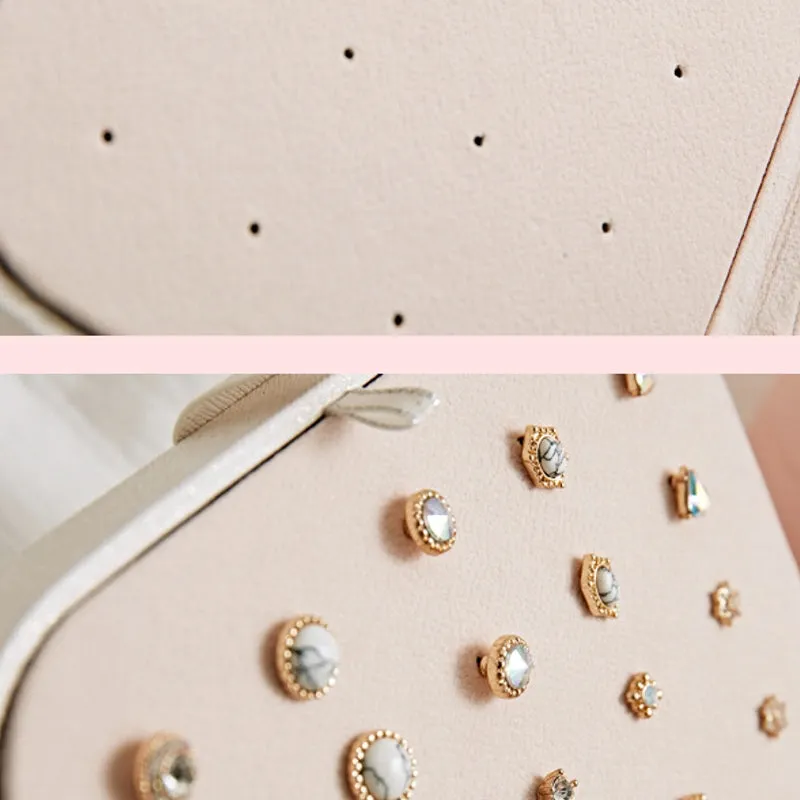 Korean style fresh and simple girl earrings plate jewelry box
