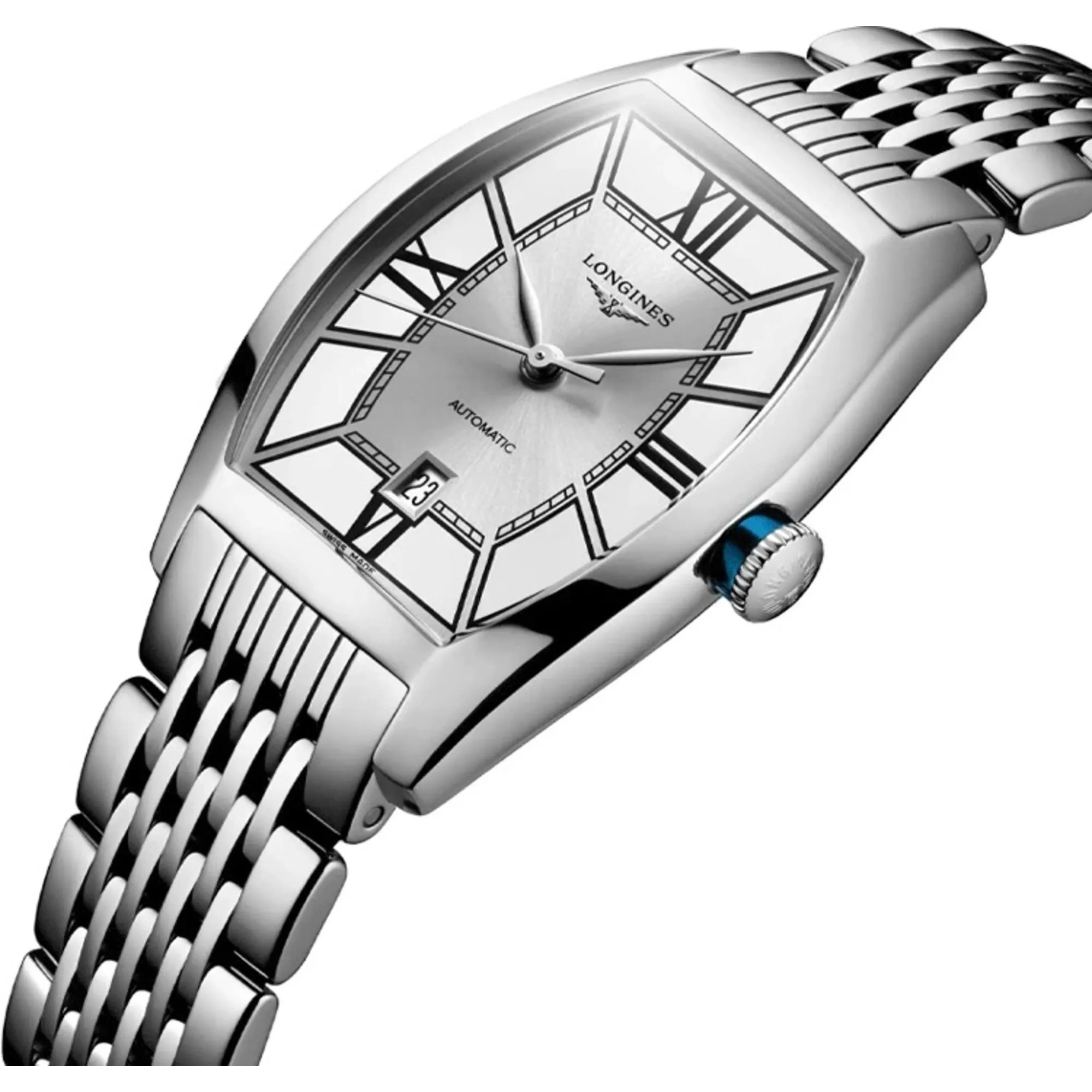 Longines Men's Watch - Evidenza Automatic Silver Tone Dial Steel Bracelet | L21424766