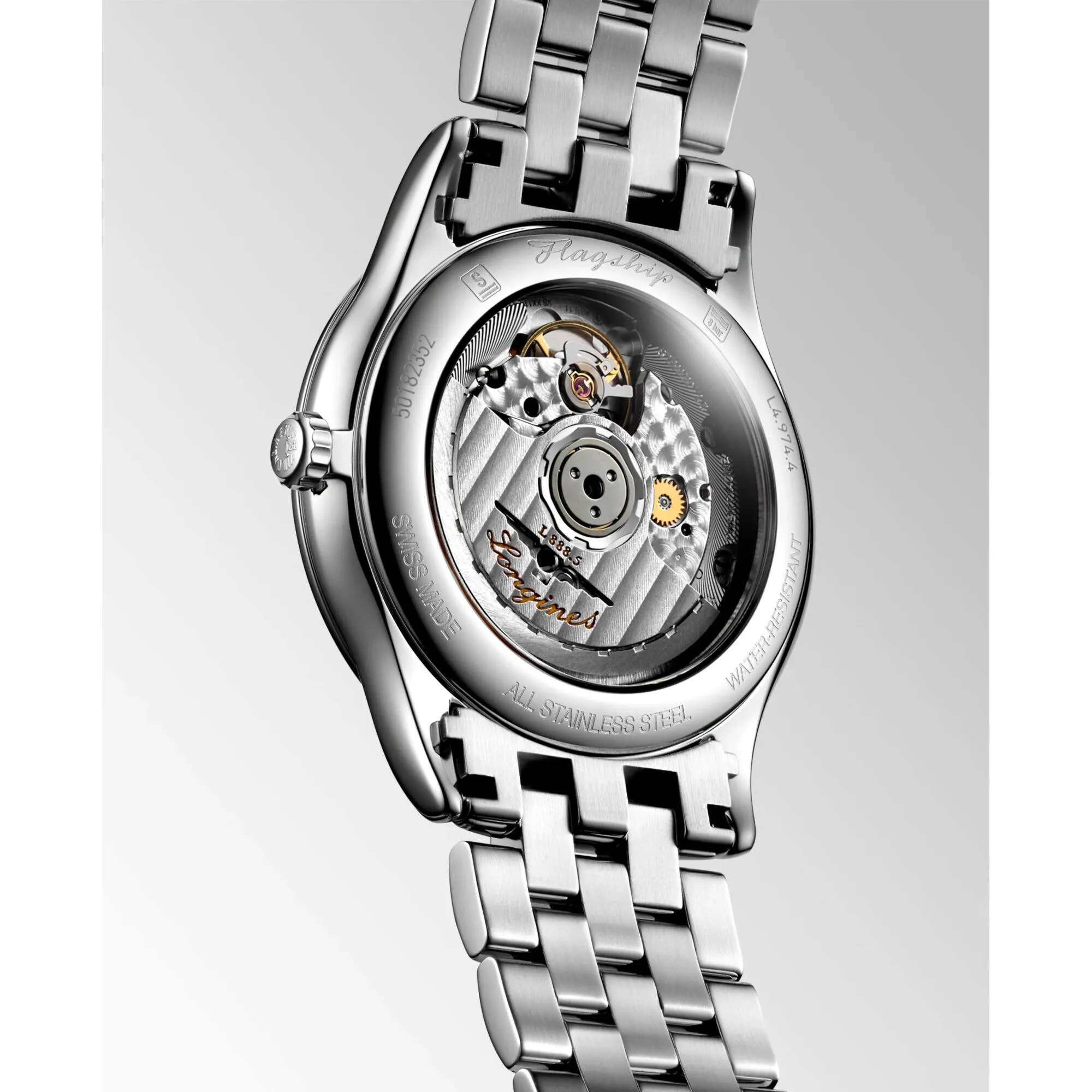 Longines Men's Watch - Flagship Automatic Silver Tone Dial Bracelet | L49744726